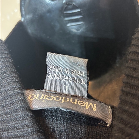 Mendocino men’s large 100% cashmere turtleneck pullover sweater black - Picture 3 of 3